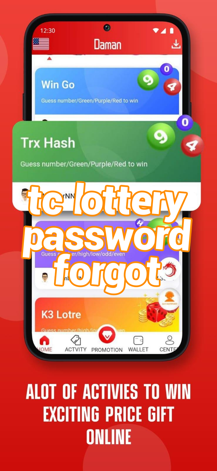 tc lottery password forgot Screenshots